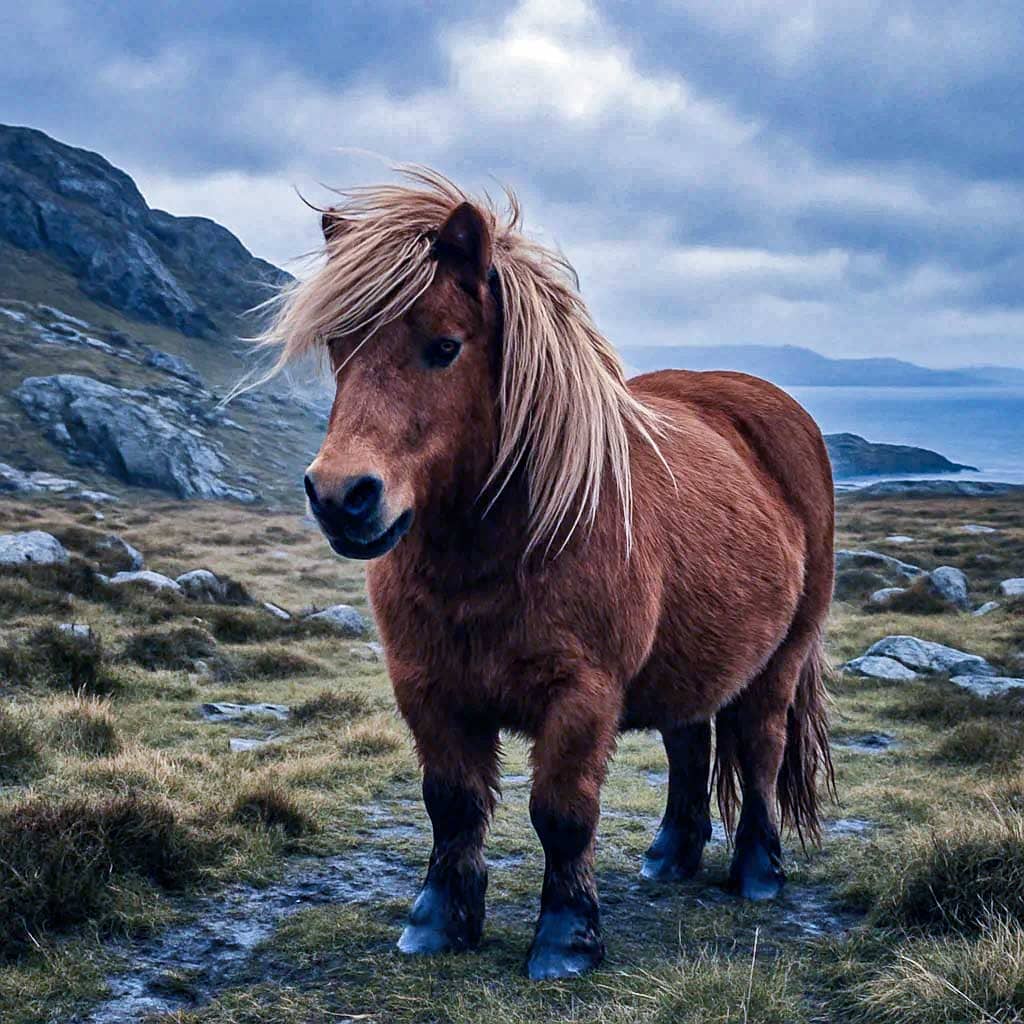 Shetland-Pony-in-Natural-Habitat-(Scotland-Origins)